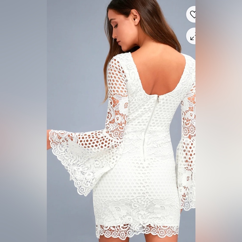 Lulus Angelisa White Lace Long Sleeve Dress - Picture 4 of 7